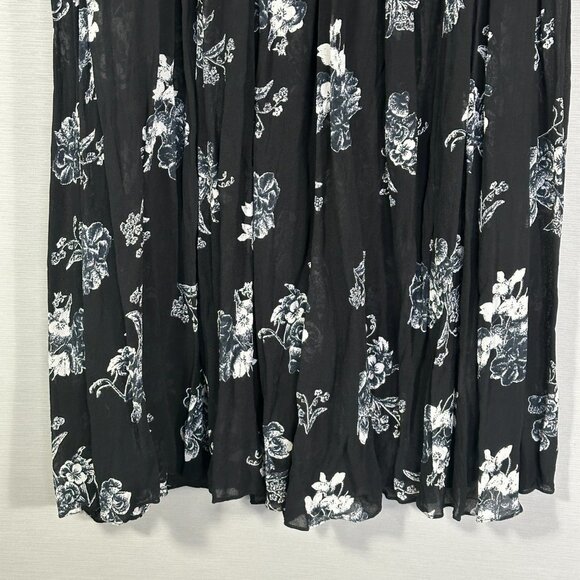 Free People Black and White Floral Midi Skirt - Picture 3 of 9